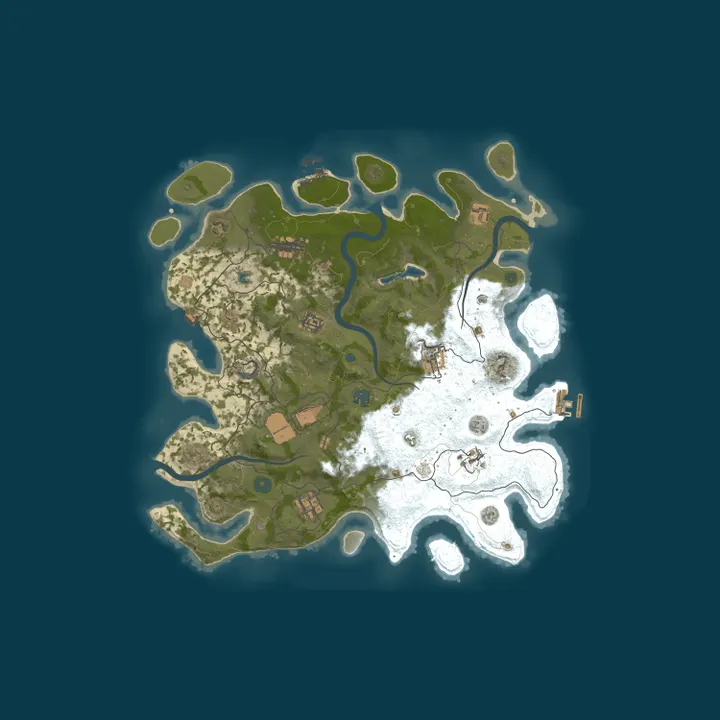 Map of A Shockbyte Rust Server