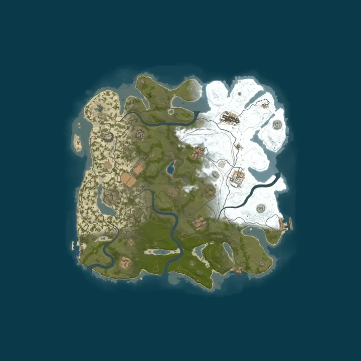 Map of A Shockbyte Rust Server