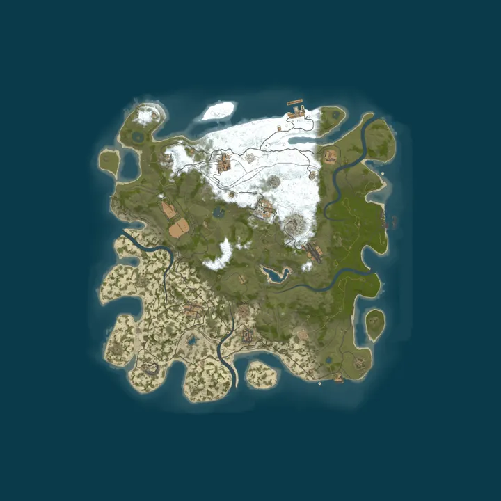 Map of RUSTILA PVE | SKINDROP | RAIDS | SKILL | KIT | TP | WIPED 15.10
