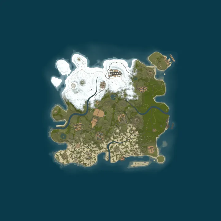 Map of Wings of Mayhem Rust 2x Hybrid Pve with PVP Zones ORP