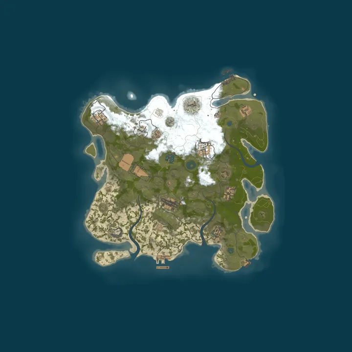 Map of RustXenium (X5|RANDOM||TP|KITS|TRADE|FPS+) Wipe:22.10